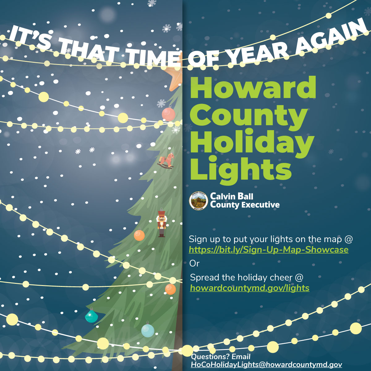 Howard County Executive Calvin Ball Launches 2023 Holiday Lights Map